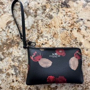 Coach floral wristlet